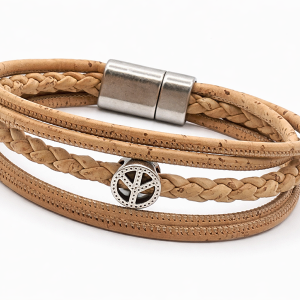 Pulseira em Cortiça Natural com 5 Voltas