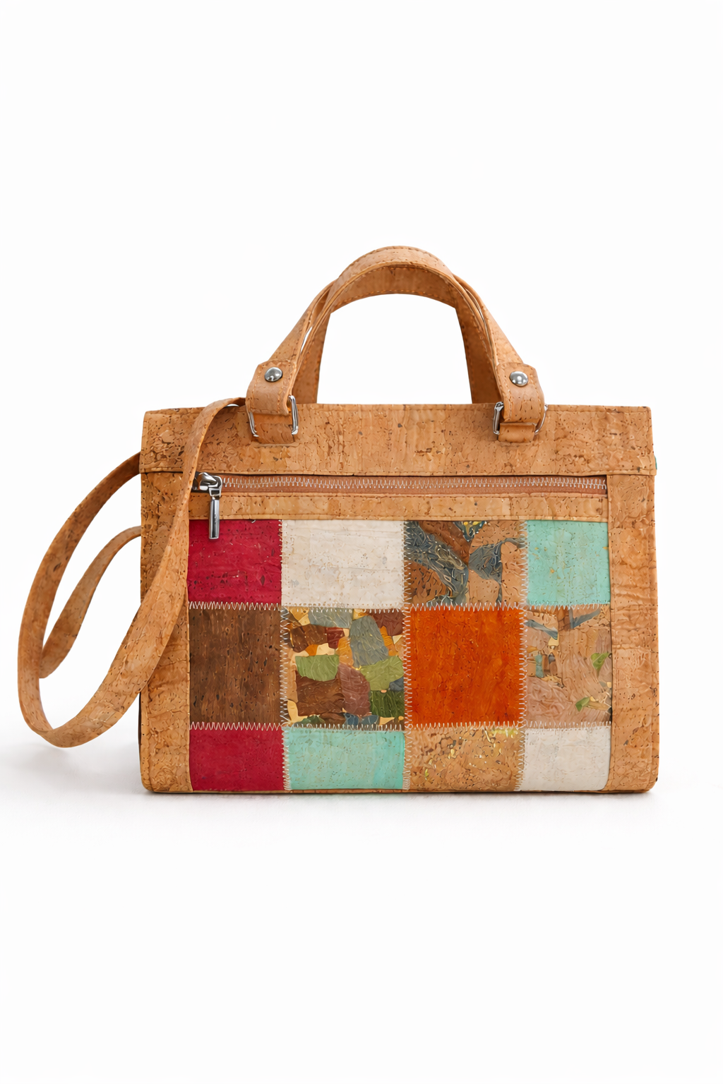 Mala em Cortiça Natural Multicolorida