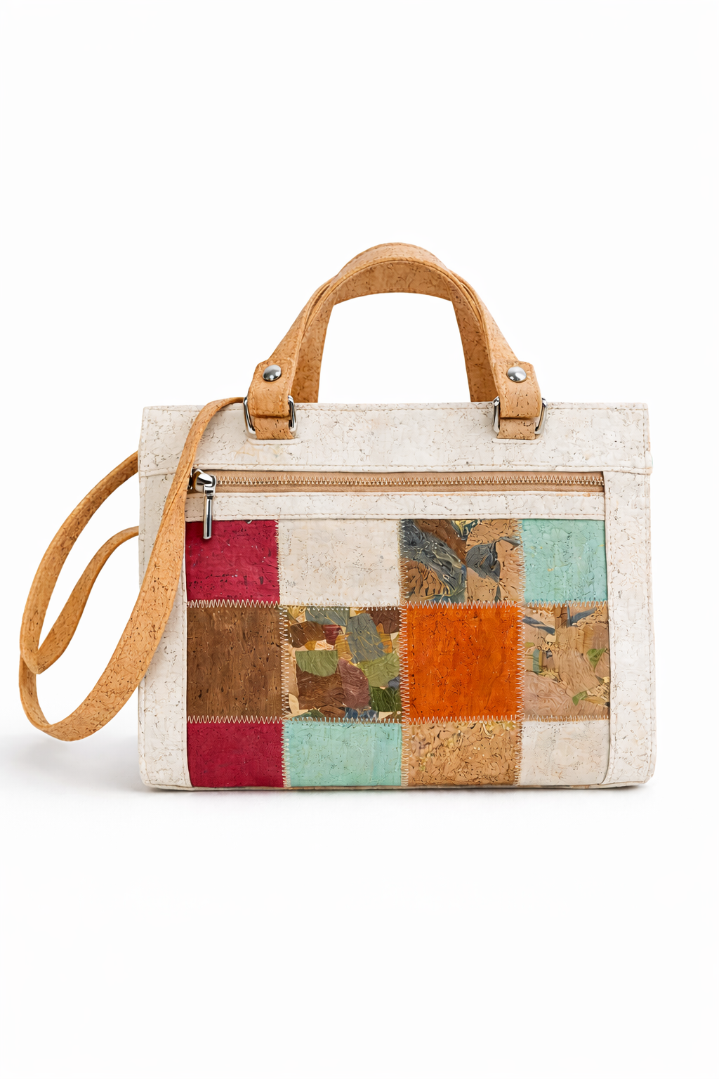 Mala em Cortiça Branca Multicolorida - Image 2