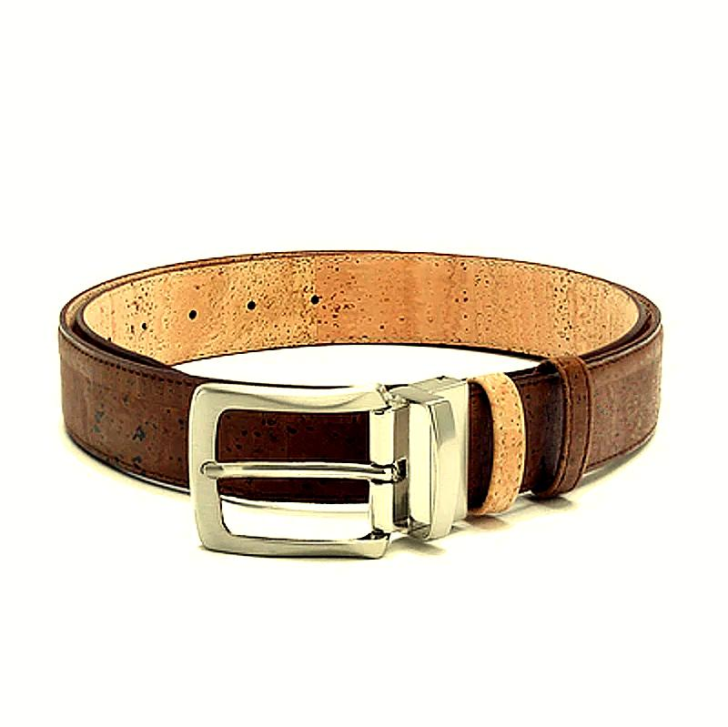 Cinto Reversível em Cortiça Natural e Cortiça Castanha
