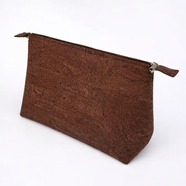 Bolsa de Cosmética em Cortiça Castanha