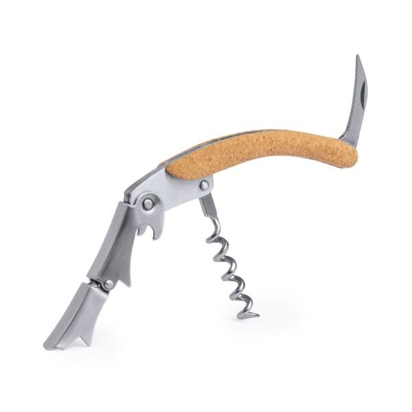 Saca-Rolhas Abre-Cápsulas em Cortiça Natural