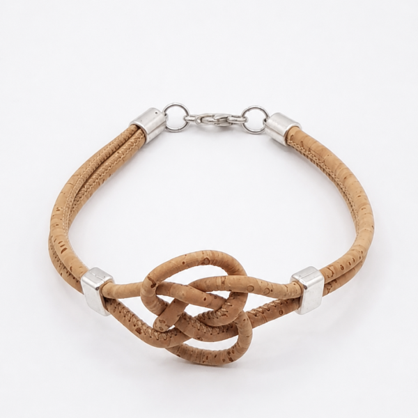 Natural Cork Bracelet with Handcrafted Knot
