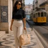 Natural Portuguese Cork Tote Bag - Image 2