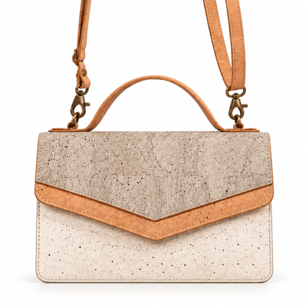 Natural Cork Envelope Handbag and Shoulder Bag
