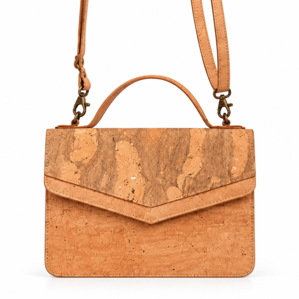 Natural Cork Envelope Handbag and Shoulder Bag