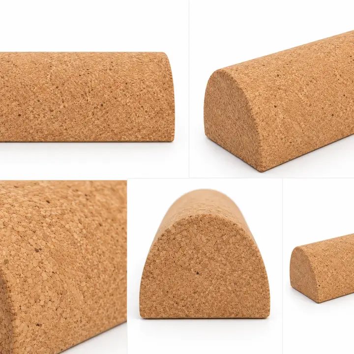 Quarter Round Cork Yoga Block - Image 2