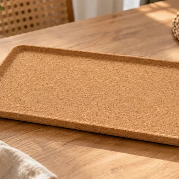 Rectangular Natural Cork Tray