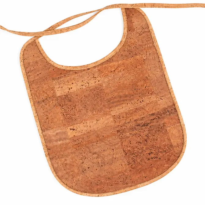 Cork Baby Bib with Trim