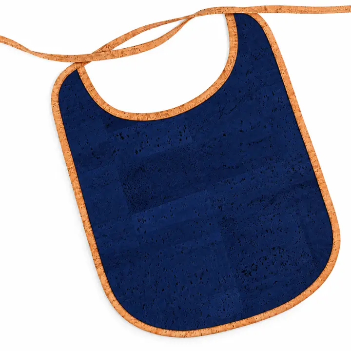 Cork Baby Bib with Trim - Image 2